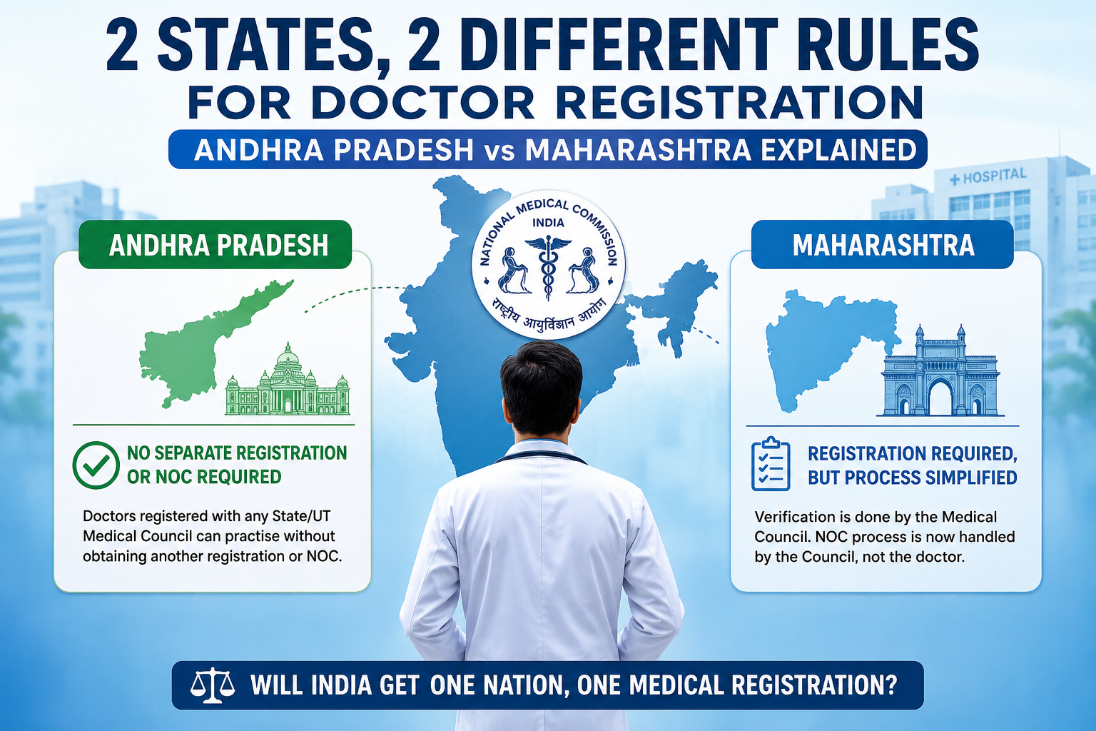2 States, 2 Different Rules for Doctor Registration: Andhra Pradesh vs Maharashtra Explained | Will India Get One Nation, One Medical Registration?